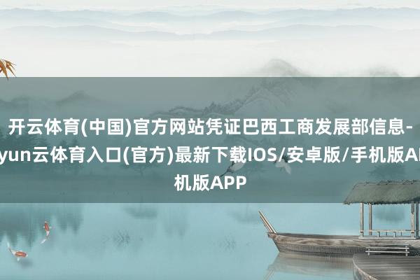开云体育(中国)官方网站　　凭证巴西工商发展部信息-开yun云体育入口(官方)最新下载IOS/安卓版/手机版APP