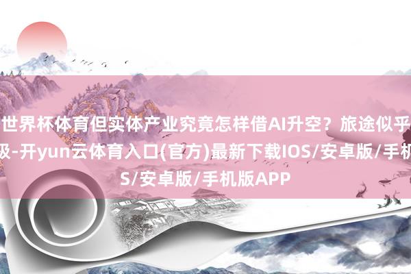 世界杯体育但实体产业究竟怎样借AI升空?旅途似乎仍显无极-开yun云体育入口(官方)最新下载IOS/安卓版/手机版APP