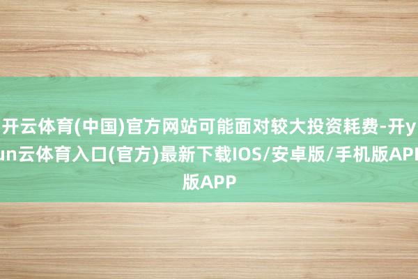 开云体育(中国)官方网站可能面对较大投资耗费-开yun云体育入口(官方)最新下载IOS/安卓版/手机版APP