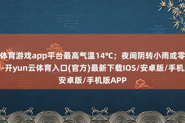 体育游戏app平台最高气温14℃；夜间阴转小雨或零星小雨-开yun云体育入口(官方)最新下载IOS/安卓版/手机版APP
